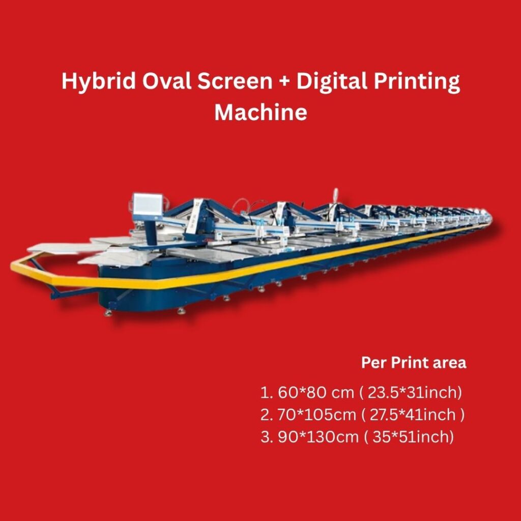 Hybrid Oval Screen + Digital Printing Machine