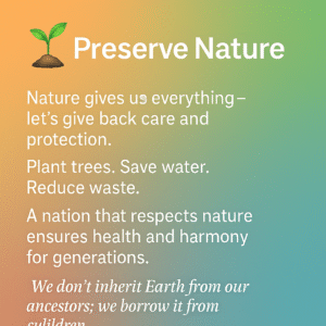 presever nature